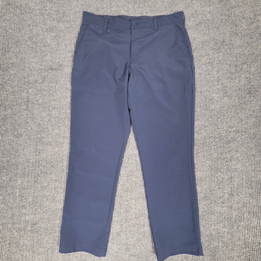 IZOD Golf Mens Pants Navy Blue Flat Front Chino Style Size‎ 34x30